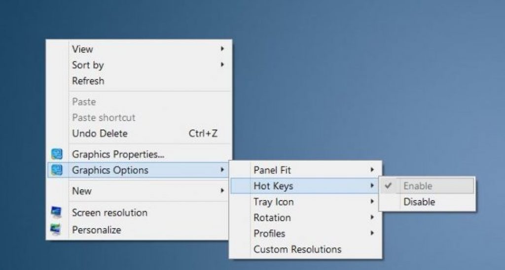 Graphics options