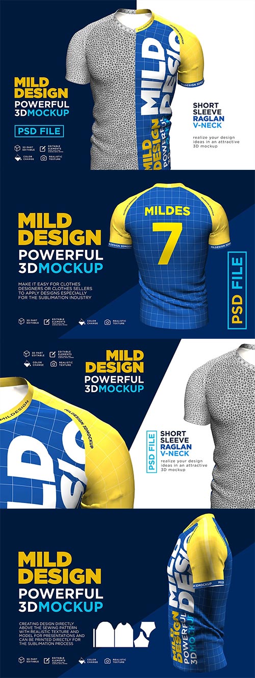 This mockup file can only work in adobe photoshop (cc2017 and above). Raglan T Shirt 3d Mockup Mockups Free Psd Templates