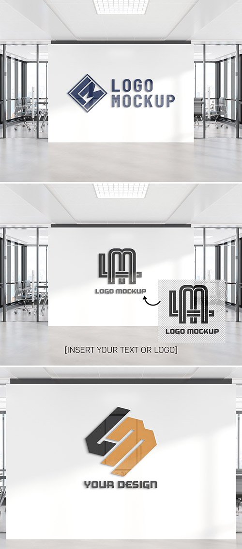 When it comes to branding your small business, the logo is probably the most important thing to consider. Logo On Office Wall Mockup 341751856 Mockups Free Psd Templates