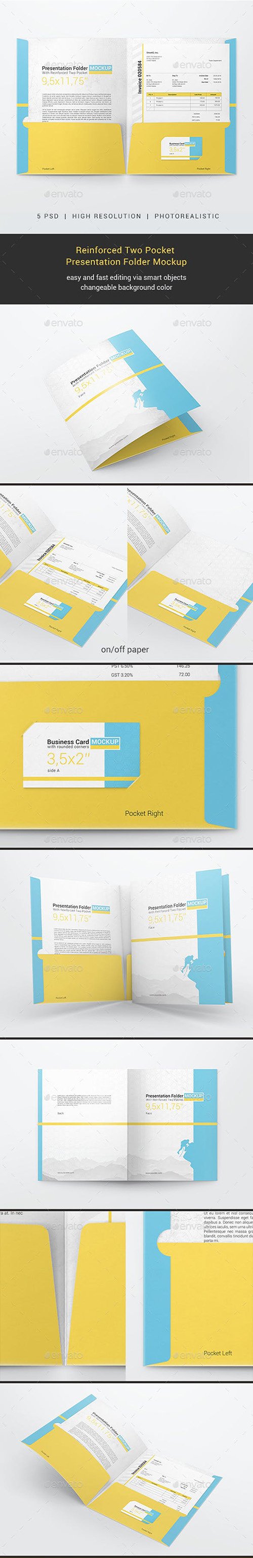 Mockups let you demonstrate what your design will look . Reinforced Two Pocket Presentation Folder Mockup Mockups Free Psd Templates