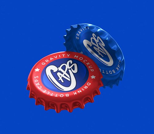 The best beer mockup to showcase wine bottle, logo, corporate identity, outdoor advertising, website design, etc. Gravity Bottle Cap Mockup 2 Mockups Free Psd Templates