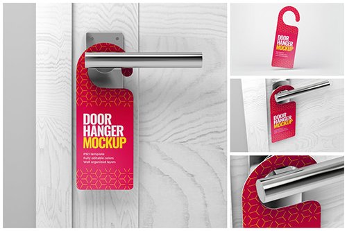 28,000+ vectors, stock photos & psd files. Door Hanger Mockup Set Mockups Free Psd Templates