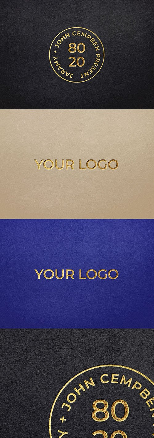 Smart templates for instant logos, mockups, banners and more. Gold Hot Foil And Paper Texture Effect Mockup Mockups Free Psd Templates