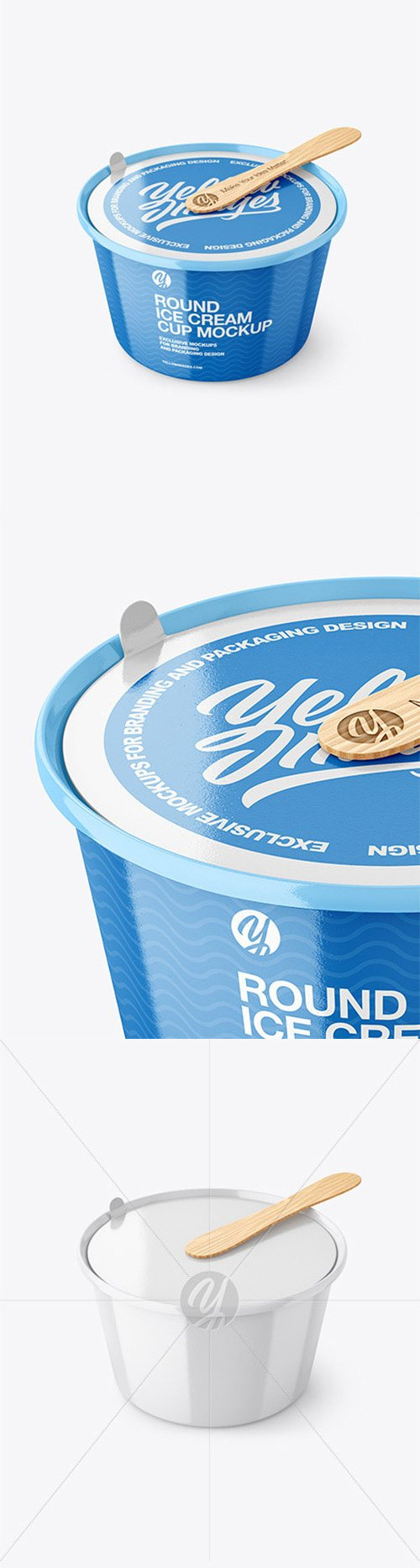 Download 41470 vanilla ice cream stock illustrations, vectors & clipart for free or. Ice Cream Glossy Plastic Cup With Wooden Stick Mockup 80184 Mockups Free Psd Templates