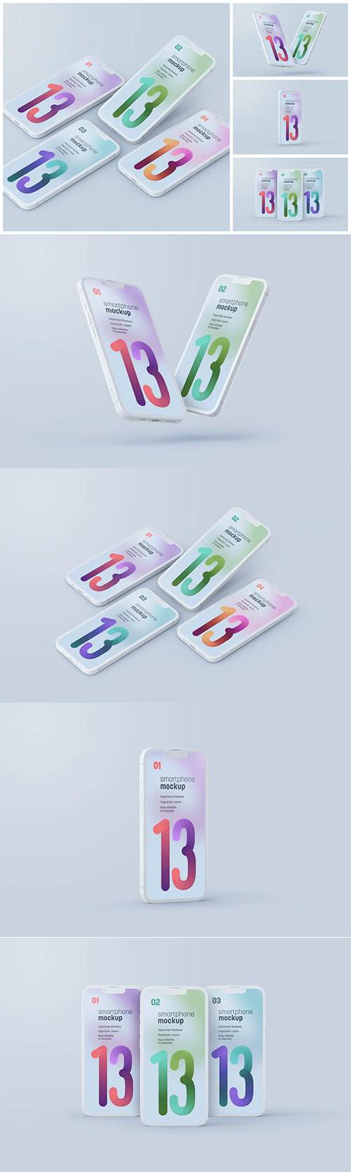 14 clay iphone 13 mockups (7 light, 7 dark) with different angles. Iphone 13 Pro Clay Mockup Set Mockups Free Psd Templates