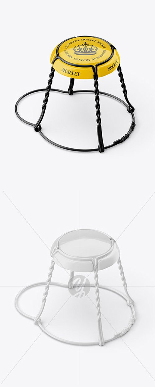 Black matte or misted glass bottle of sparkling wine or champagne. Glossy Champagne Muselet Mockup Mockups Free Psd Templates