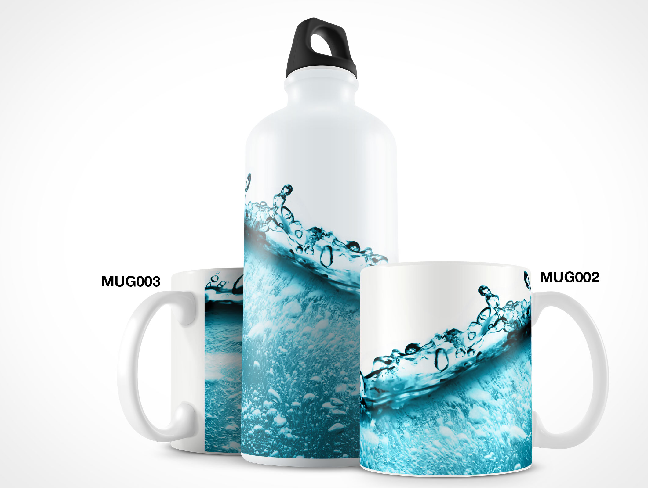 These photorealistic mockups will help you to showcase your brand logo or label. Water Bottle Mockup Low Angle View In Bottle Catalog Psdcovers