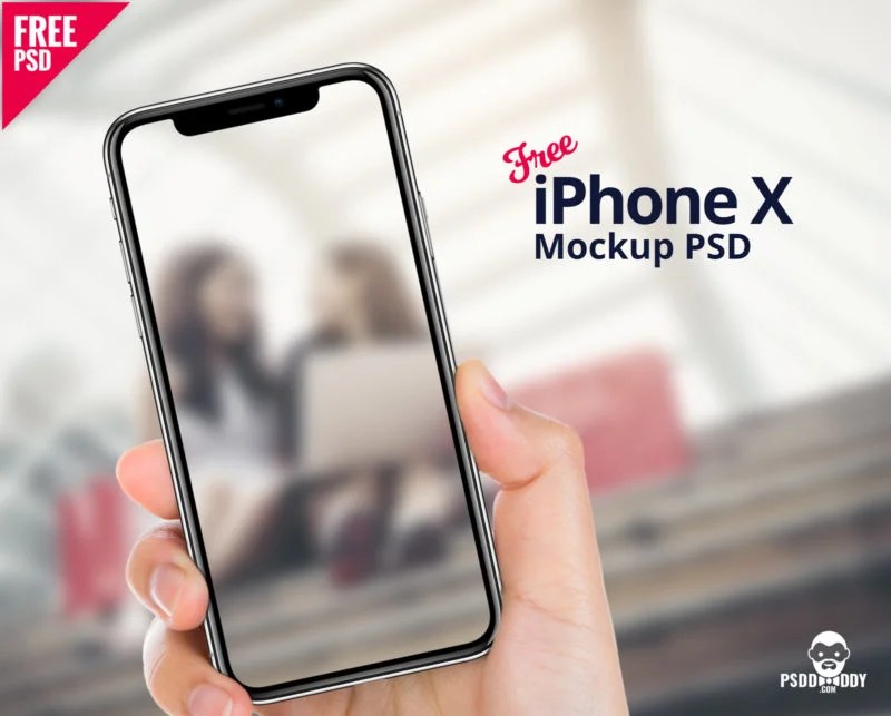 Download this mock up and showcase your web, app an ui design. Download Iphone X In Hand Mockup Psd Psddaddy Com