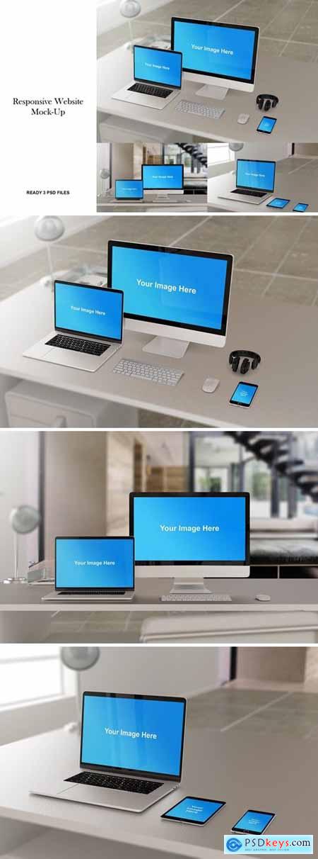 Free responsive website mockup (psd). Responsive Website Mockup Free Download Photoshop Vector Stock Image Via Torrent Zippyshare From Psdkeys Com