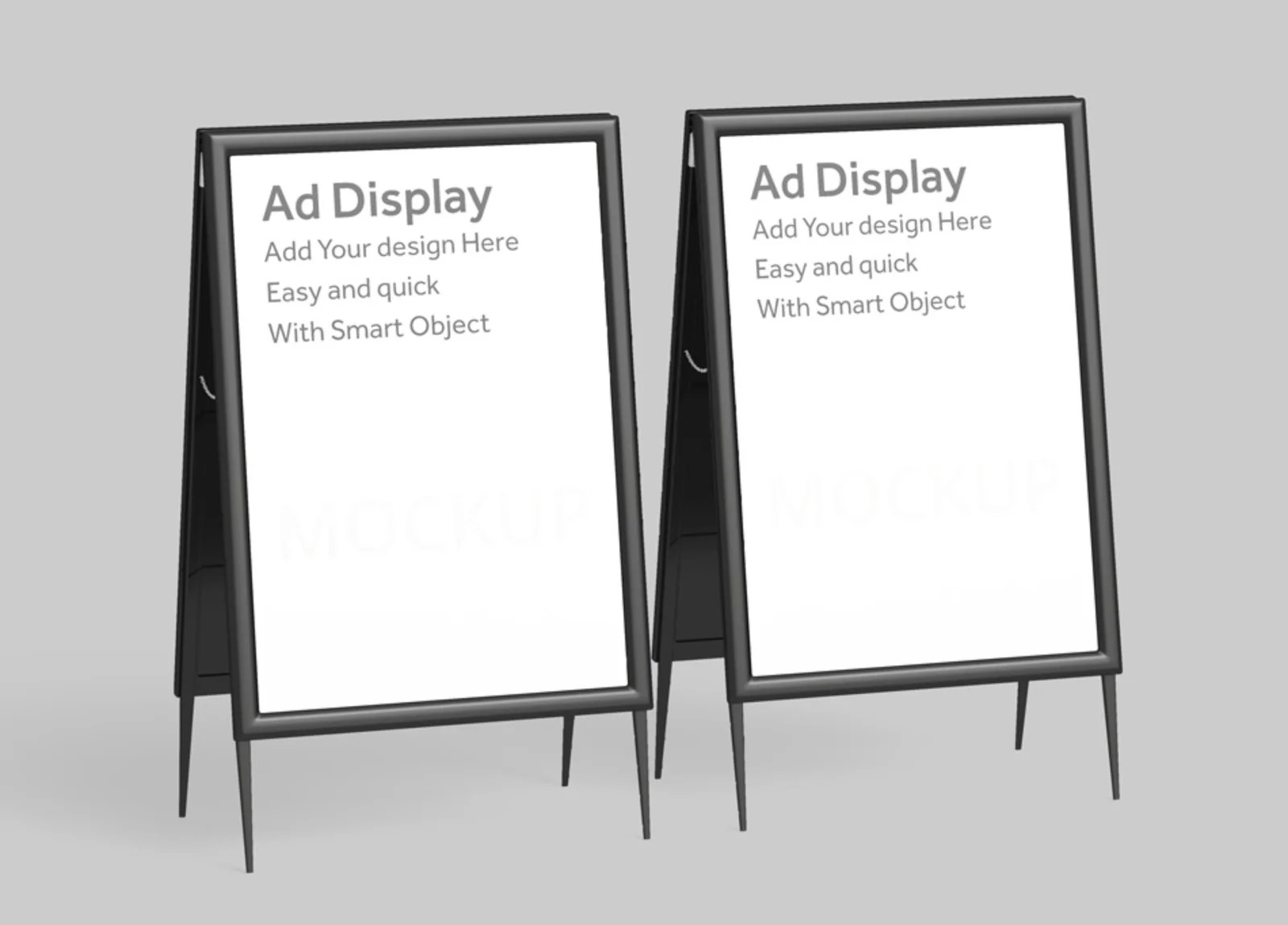 Here's a mockup that will help you preview your designs on a table display stand. Free Advertisement Banner Stand Mockup
