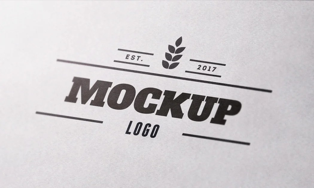 Psd file consists of smart objects. Close Up Textured Paper Logo Mockup