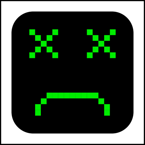 ✓ gratis untuk komersial ✓ tidak perlu kredit ✓ bebas hak cipta. Gambar vektor monitor komputer yang menyedihkan | Domain publik vektor