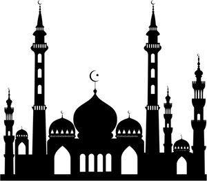 Simple Purple And Green Mosque Image