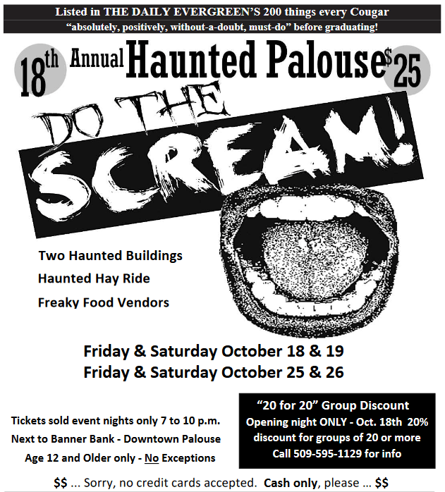 18th Annual Haunted Palouse Starts Friday Night Pullman Radio