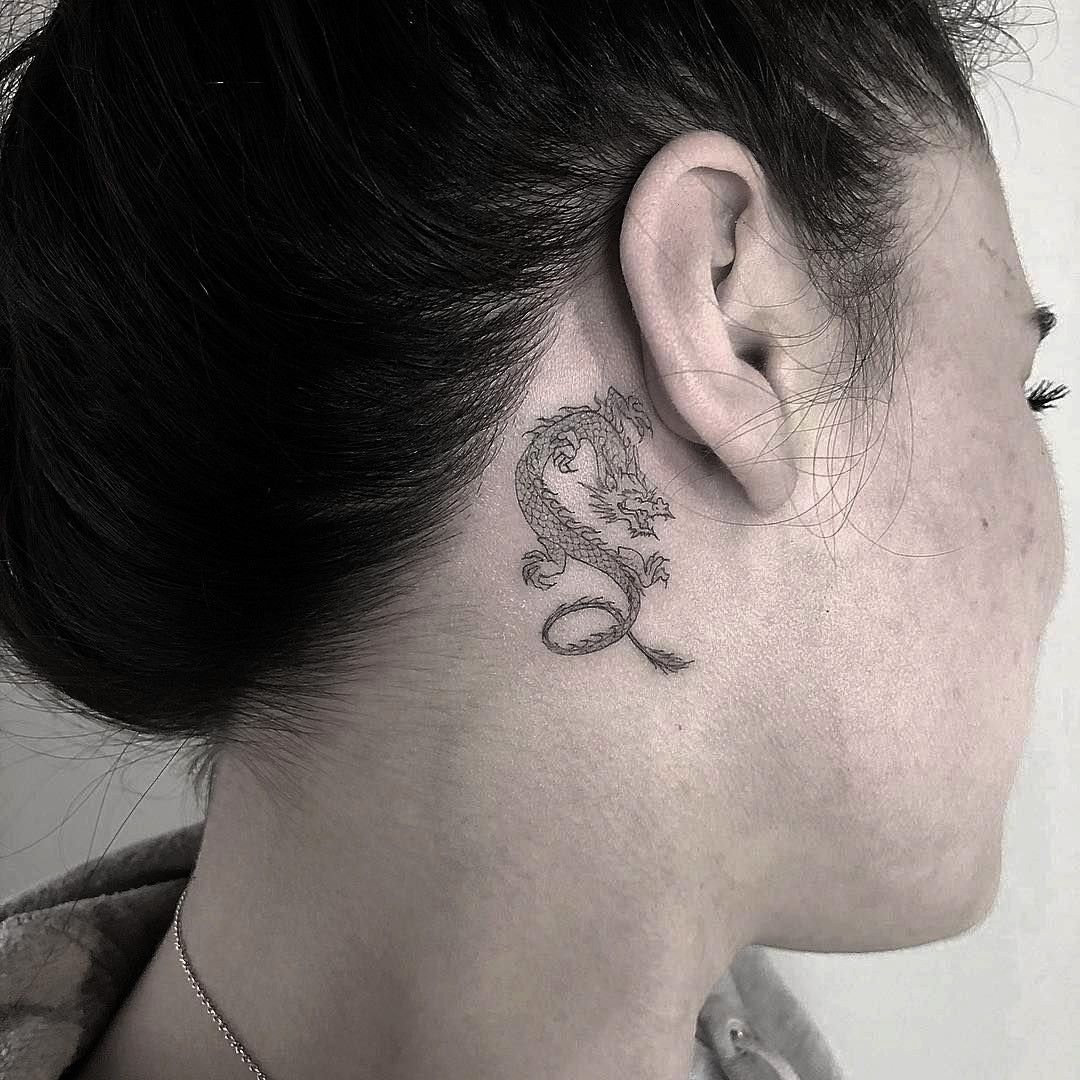 30 Cute Behind The Ear Tattoos For Women | Laptrinhx 1080_x_1080_jpg