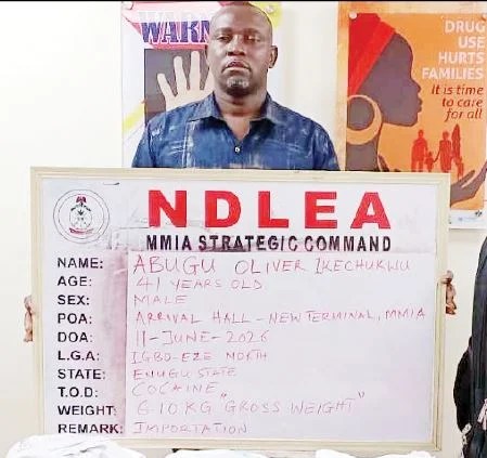 NDLEA uncovers cocaine in shirts, towels at Lagos airport