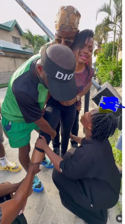 Actress Omeche Oko injured after on-set motorcycle crash.