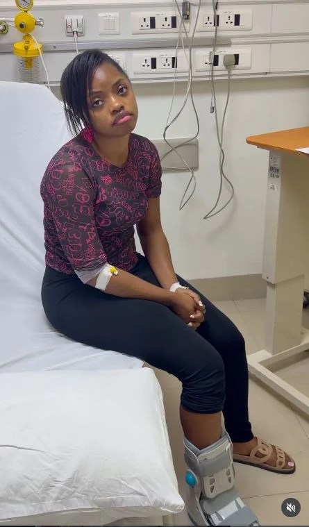 Actress Omeche Oko injured after on-set motorcycle crash.