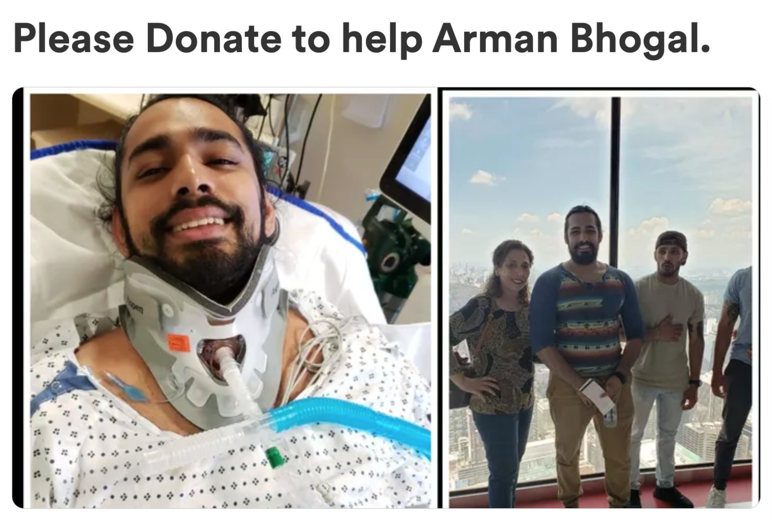 The GoFundMe campaign is helping a Gainesville man paralyzed in a pool