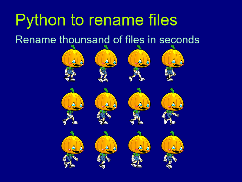 How to rename thousand of files | python programming