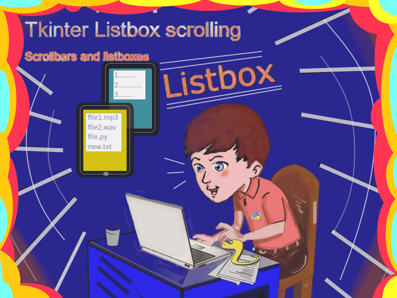 How to add Scrollbars for 2 listboxes in sync python programming