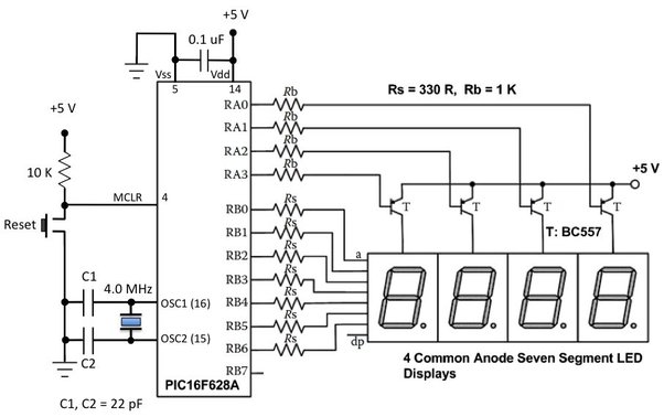 Depending upon the input number, some of . Can We Show Hexa Decimal Using Seven Segment Display Quora