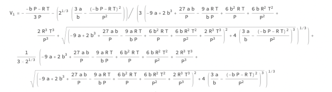 Dari persamaan Van der Waals, bagaimana saya bisa menjadikan V sebagai  subjek rumus? - Quora