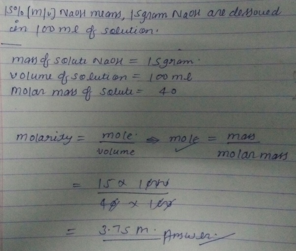 7.what is the molarity of a solution that contains 40. What Is The Molarity Of A Solution That Contains 30 Grams Of Naoh In 500 / A solution of calcium ...
