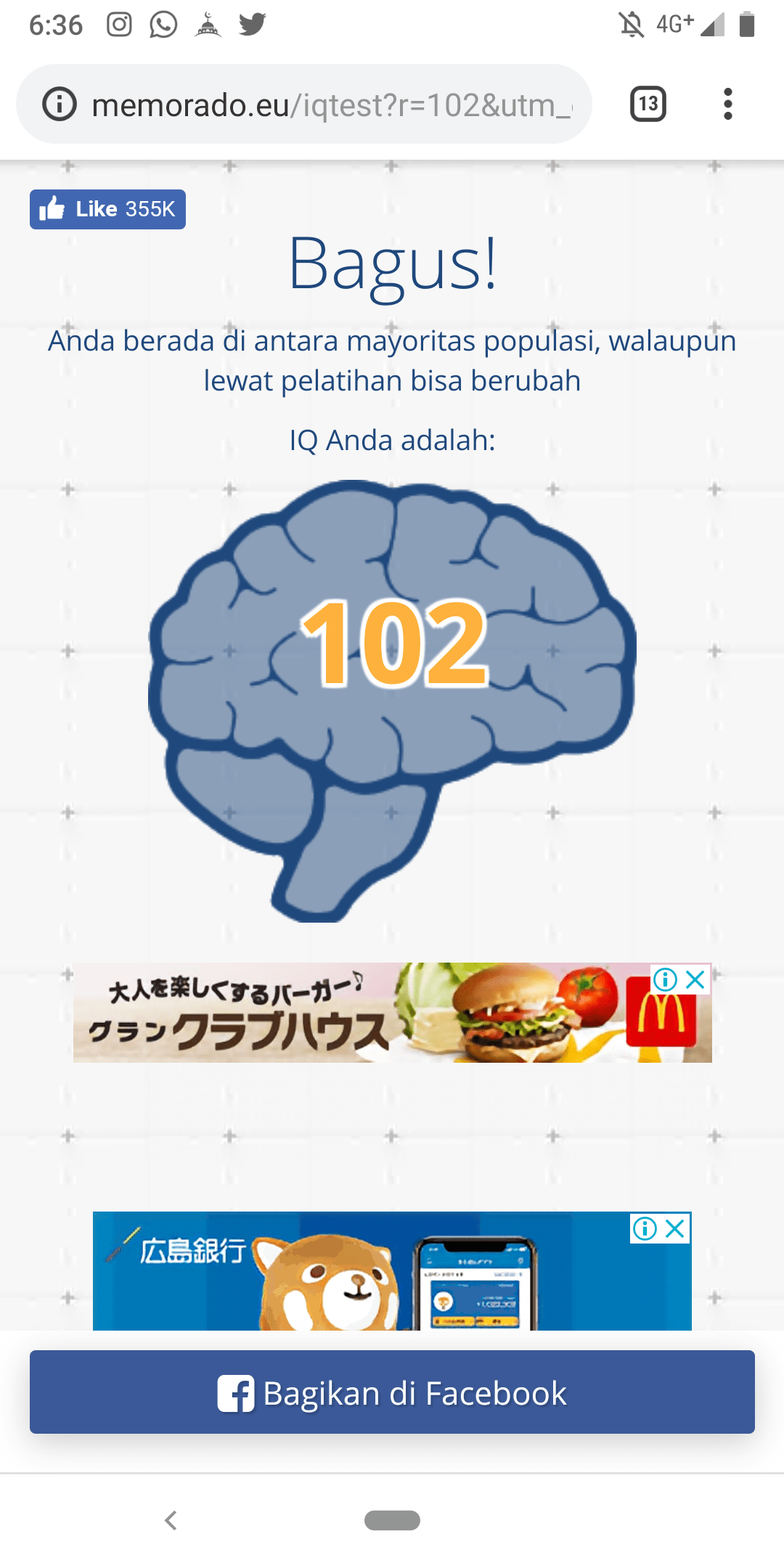 Iq test at mypersonality.com · 3. Berapa Hasil Test Iq Anda Yang Dilakukan Secara Online Di Memorado Eu Quora