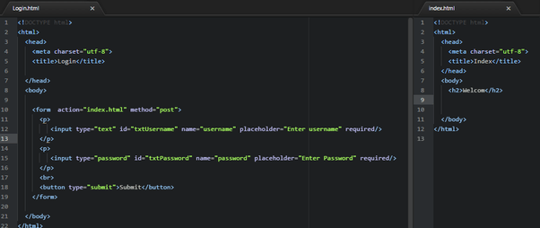 Well organized and easy to understand web building tutorials with lots of examples of how to use html, css, javascript, sql, python, php, bootstrap, java, . What Is The Code In Html To Go To The Next Page After I Click The Submit Button After Entering The User Name And Password Quora