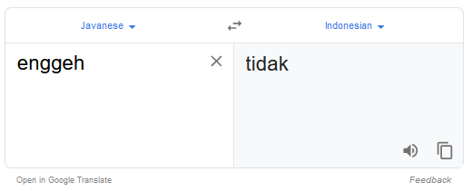 Apa arti kata &lsquo;enggeh&rsquo;? - Quora