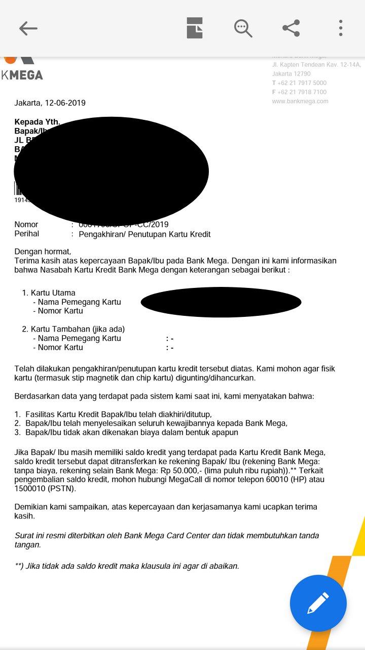 Llal inisaya ajukan karena :. Bagaimana Pengalamanmu Menutup Kartu Kredit Quora