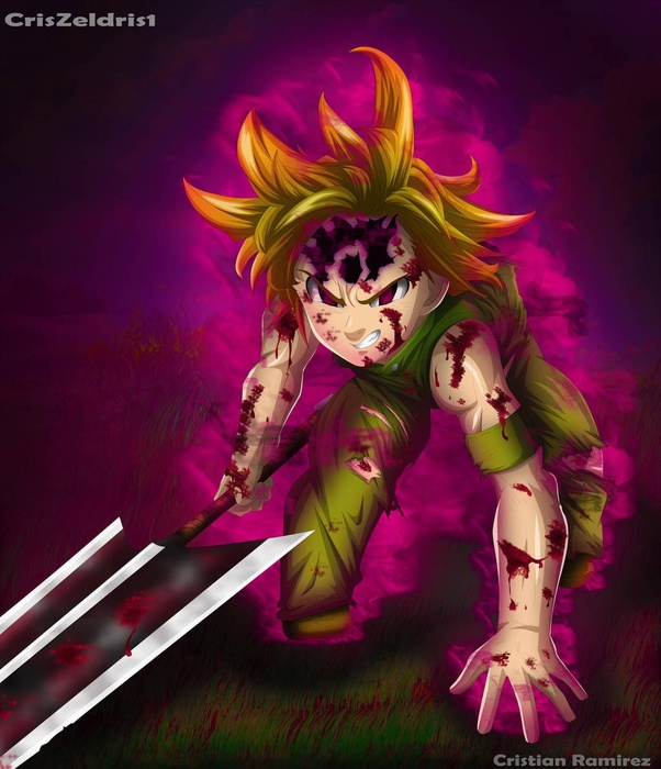 Anime the seven deadly sins meliodas cosplay sword prop magic broken sword for halloween fancy stage . How strong is Meliodas? - Quora