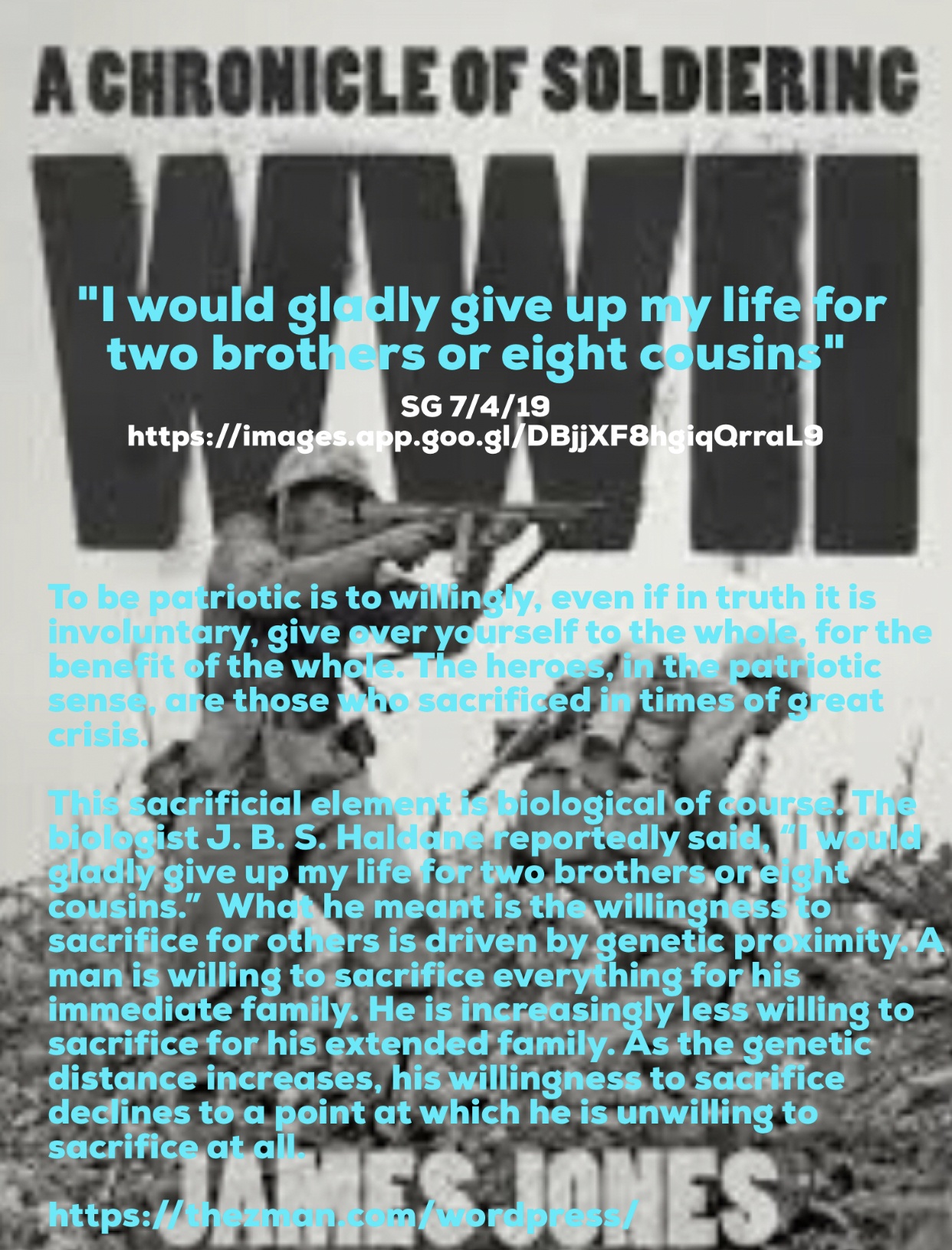 Apa artinya &lsquo;Saya dengan senang hati menyerahkan hidup saya untuk dua  saudara laki-laki atau delapan sepupu&rsquo;? - Quora