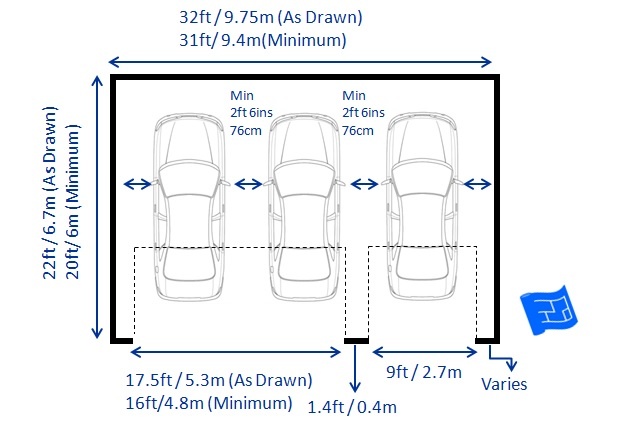 But widens into a double car width near the garage. How Many Sq Ft Is A 1 Car Garage Quora
