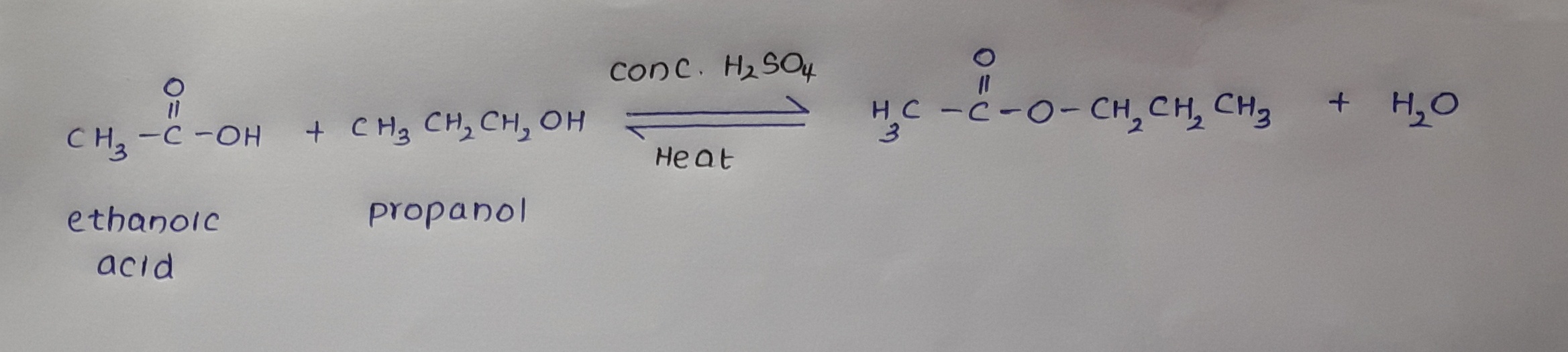 Bagaimana reaksi antara propanol dan asam etanoat? - Quora
