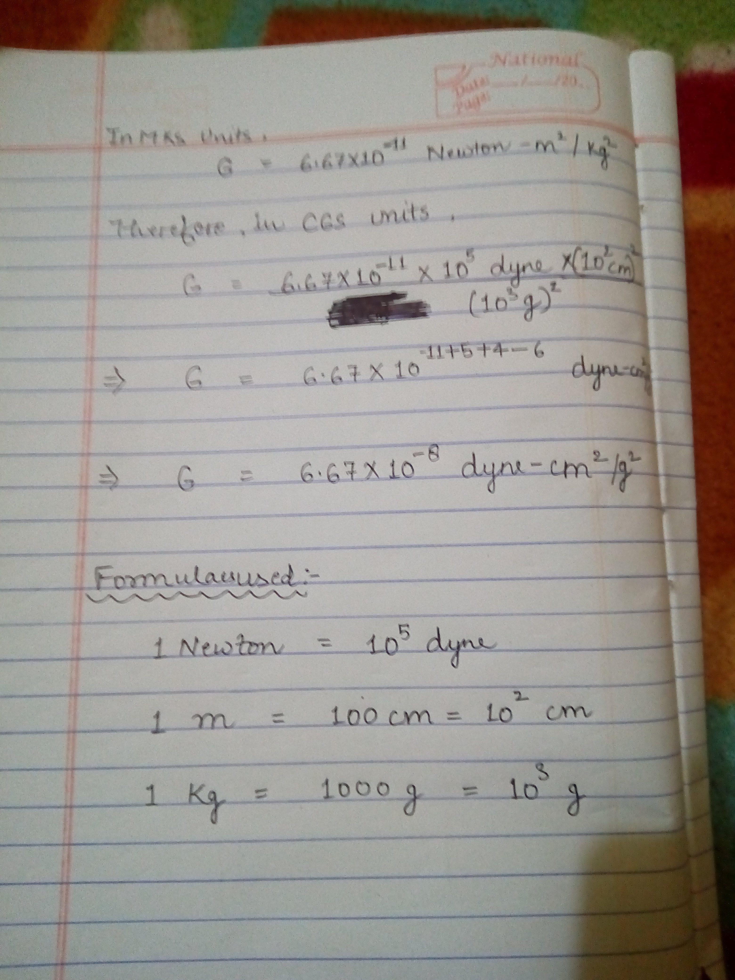 Berapa nilai &lsquo;G&rsquo; dalam sistem satuan CGS dan apa rumus dimensinya? - Quora