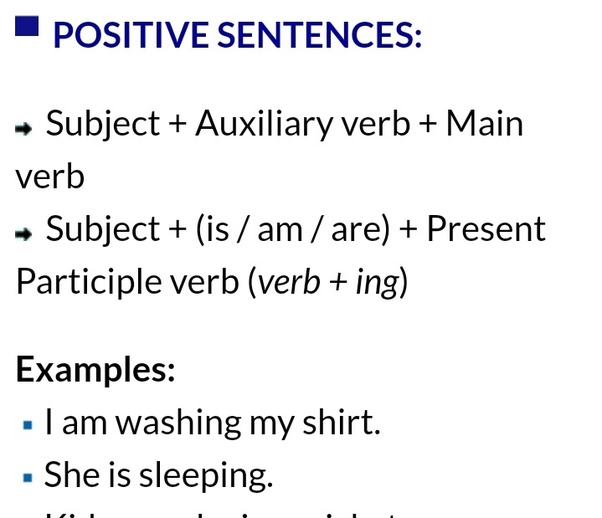Simple present tense is a type of sentence that has a function to express an activity or fact that occurs in the present, and structurally or its arrangement, simple present tense uses only one verb. What Is The Formula For The Present Continuous Tense Quora