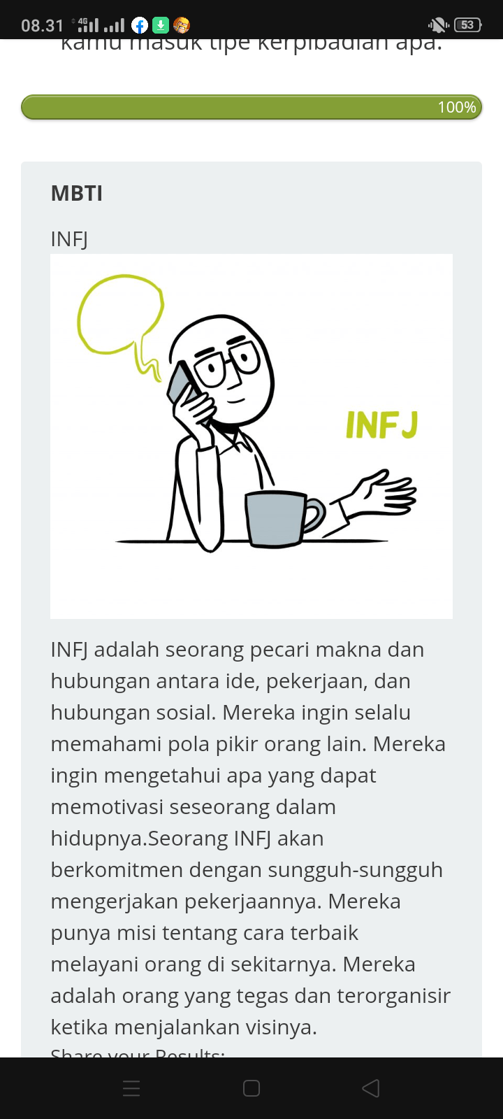 Apakah ada di sini yang memiliki kepribadian INFJ? Bagaimana rasanya  mempunyai kepribadian terlangka di dunia? - Quora