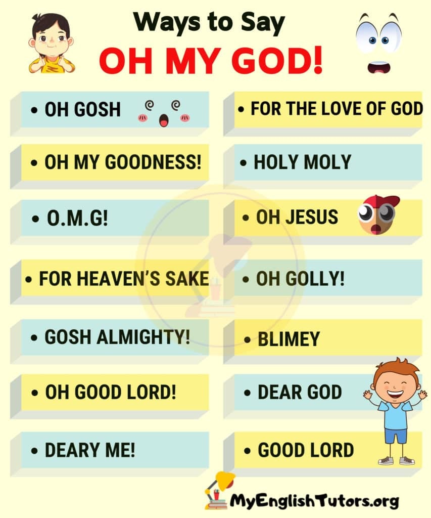 Apa perbedaan &lsquo;oh my god&rsquo;,&lsquo;oh my gosh&rsquo; dan &lsquo;oh my goodness&rsquo;? - Quora