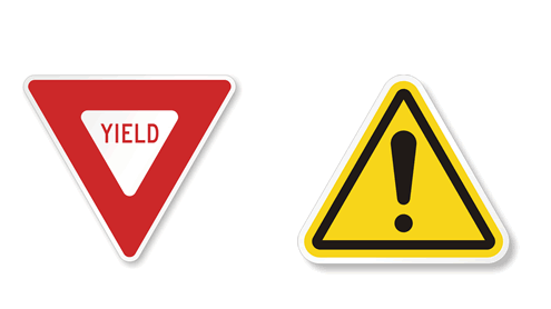 Colour / meaning or purpose / instruction and information · red. What Does A Triangle Sign Mean On The Road Quora