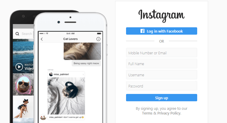 Open instagram.com in a web browser and then . How To Register For Instagram On A Pc Quora