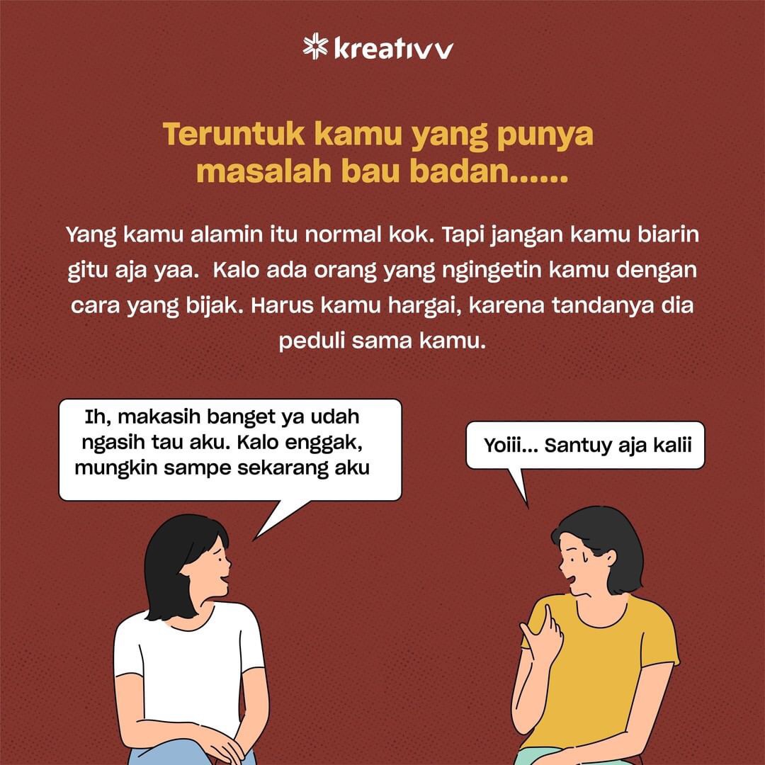 Adakah tips menghilangkan bau badan bagi remaja yang menginjak dewasa? -  Quora