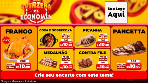 Modelo de TV para TV Horizontal com o tema Quinzena Da Economia para Assados