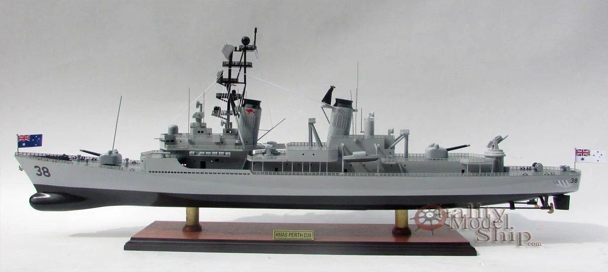HMAS Perth D38 Destroyer Handcrafted War Ship Display Model 36" NEW