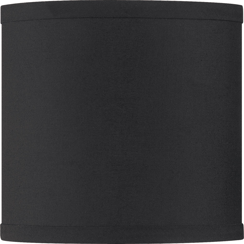 0018-5; Black Fabric Drum Shade; 6"W x 6"H - QuantaLight