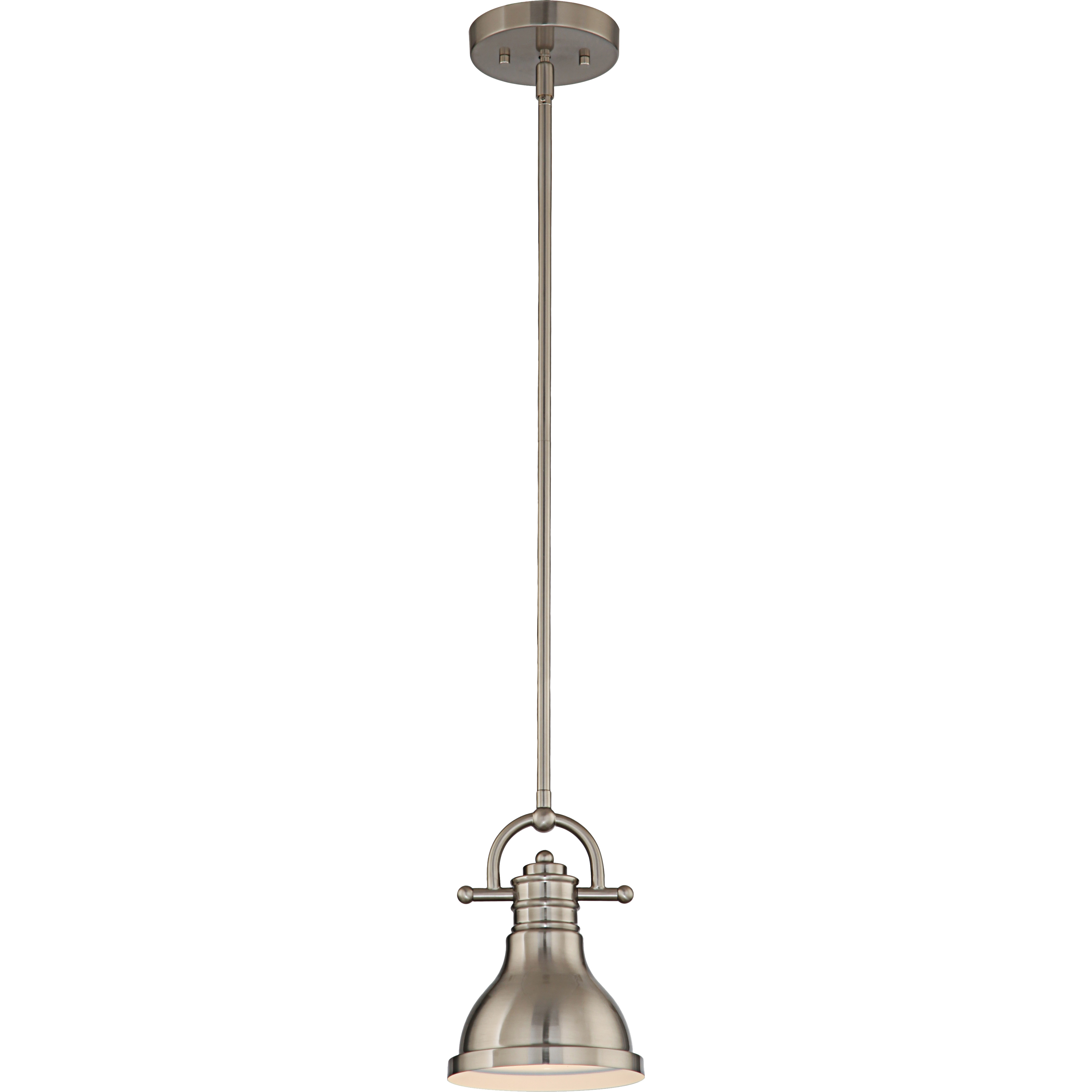 1185-33 Brushed Nickel Bowl Pendant (with lamp socket) - QuantaLight