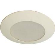 8015-6, 6" Trim, Shower/Bath with Albalite insert, White Flange, Wet location, 60W A19 lamp (non-IC) / 40W A19 lamp (IC) - QuantaLight