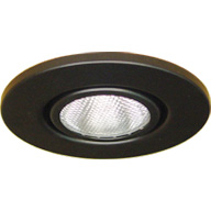 8407-5, 4" Black Gimbal Ring Trim, Black flange - QuantaLight