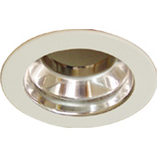 8470-3, 4" Chrome Reflector Trim, with White Flange, FOR GU5.3 TYPE LAMPS - QuantaLight